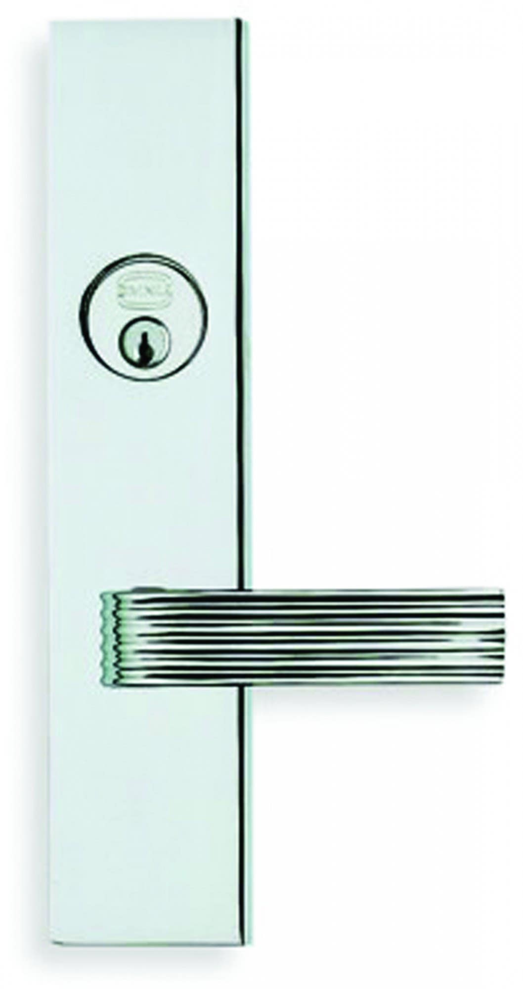 Omnia D12362 Modern Chrome Door Lever Entry Door Lockset