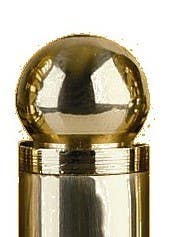 Omnia 085/BAL2 Solid Brass Ball Hinge Finial (1 Pair)