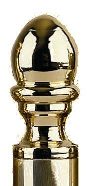 Omnia 085/CRN2 Solid Brass Crown Hinge Finial (1 Pair)