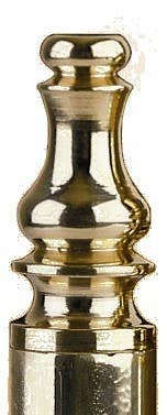 Omnia 085/STP2 Solid Brass Steeple Hinge Finial (1 Pair)