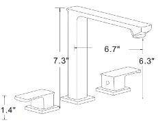 American Imaginations AI-22389 24-in. W 3H8-in. Ceramic Top Set In White Color - CUPC Faucet Incl.