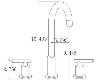 American Imaginations AI-24690 24-in. W 3H8-in. Ceramic Top Set In White Color - CUPC Faucet Incl.