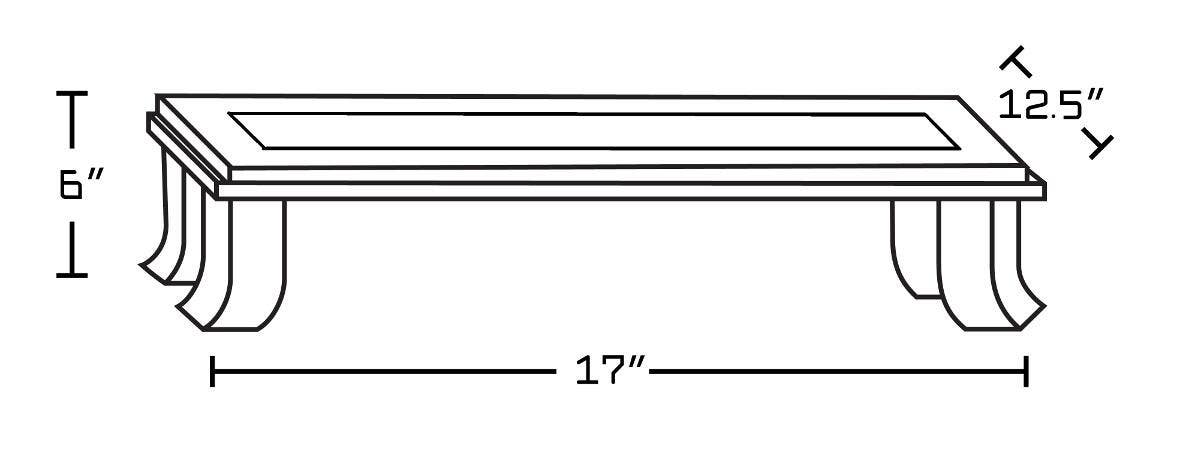 American Imaginations AI-341 12-in. W X 17-in. D Leg Base In Coffee Finish