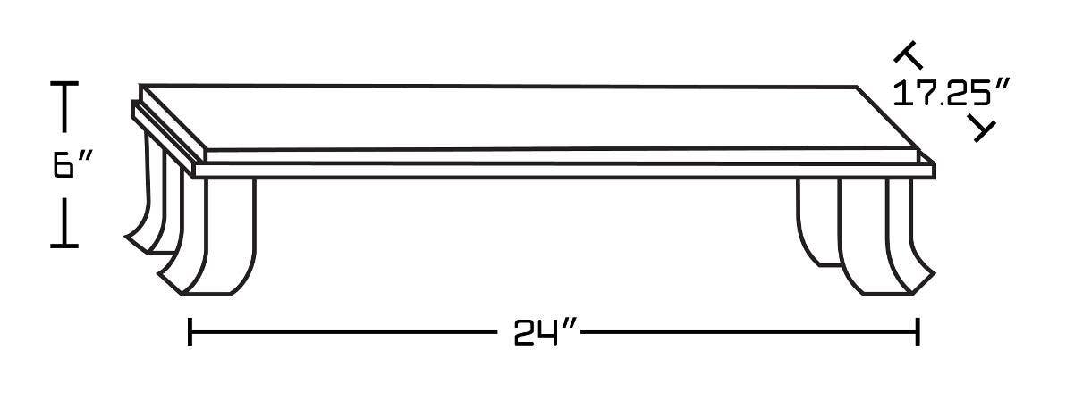 American Imaginations AI-342 24-in. W X 17-in. D Leg Base In Coffee Finish