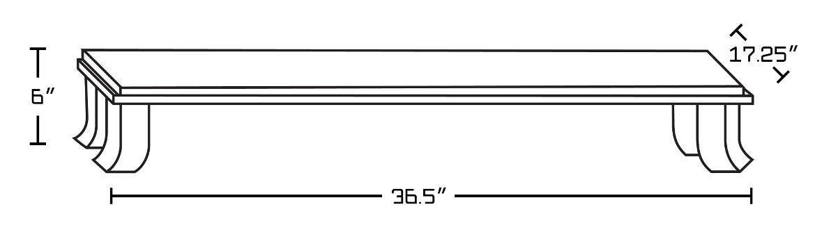 American Imaginations AI-343 36-in. W X 17-in. D Leg Base In Coffee Finish