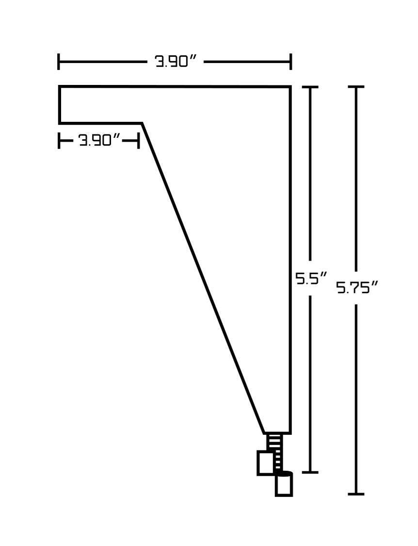 American Imaginations AI-18121 2.5-in. W X 2.5-in. D Brass Legs In Chrome Color
