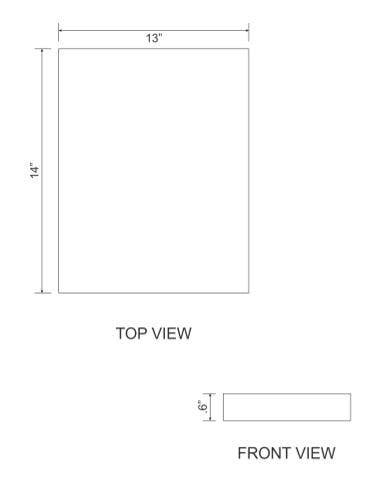 American Imaginations AI-19337 13-in. W 14-in. D Quartz Top In Black Color