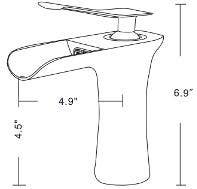American Imaginations AI-23019 15-in. W CSA Round Undermount Sink Set In White - Chrome Hardware With 1 Hole CUPC Faucet