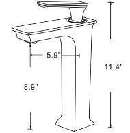 American Imaginations AI-23088 20.75-in. W CSA Rectangle Undermount Sink Set In Biscuit - Chrome Hardware With Deck Mount CUPC Faucet
