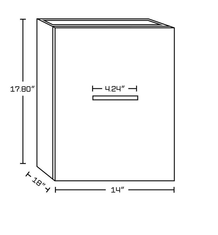 American Imaginations AI-19591 36.75-in. W 18-in. D Modern Wall Mount Plywood-Melamine Vanity Base Set Only In White-Dawn Grey