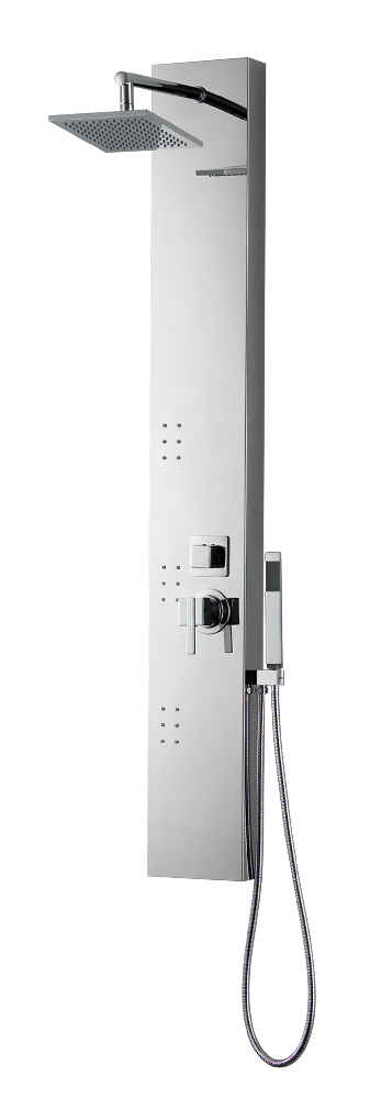 American Imaginations 2ZF3Y 7.87-in. x 59-in. Shower Panel Chrome Stainless Steel CUPC
