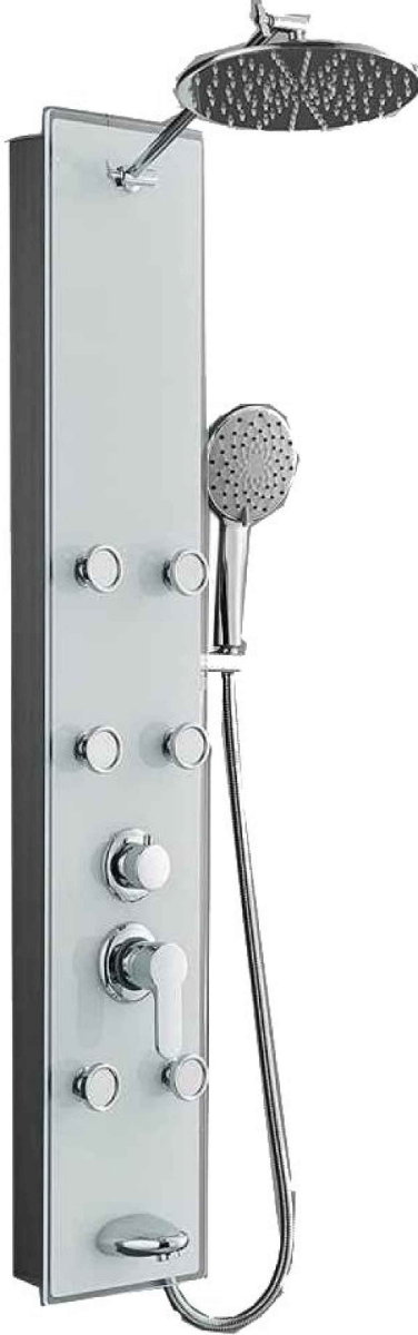 American Imaginations 2ZRZ7 8.6-in. x 47-in. Shower Panel Chrome Stainless Steel-Brass