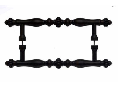 Top Knobs M807-8 PAIR-PB Somerset Melon Back to Back Door Pull 8" (c-c) - Polished Brass