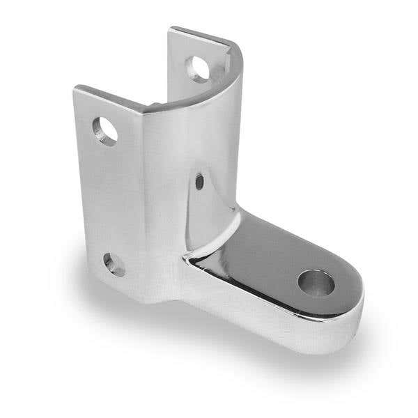 Jacknob 3090 Hinge Bracket Bottom- Fiat 300-G w/ Zamac Material & Polished Chrome Finish