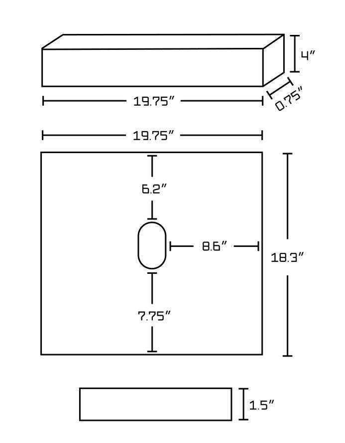 American Imaginations AI-19166 60.75-in. W Floor Mount Distressed Antique Walnut Vanity Set For Wall Mount Drilling Bianca Carara Top