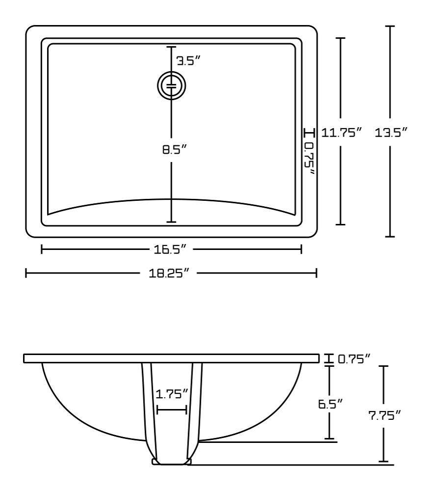 American Imaginations AI-18976 61.5-in. W Wall Mount White Vanity Set For 1 Hole Drilling Bianca Carara Top White UM Sink