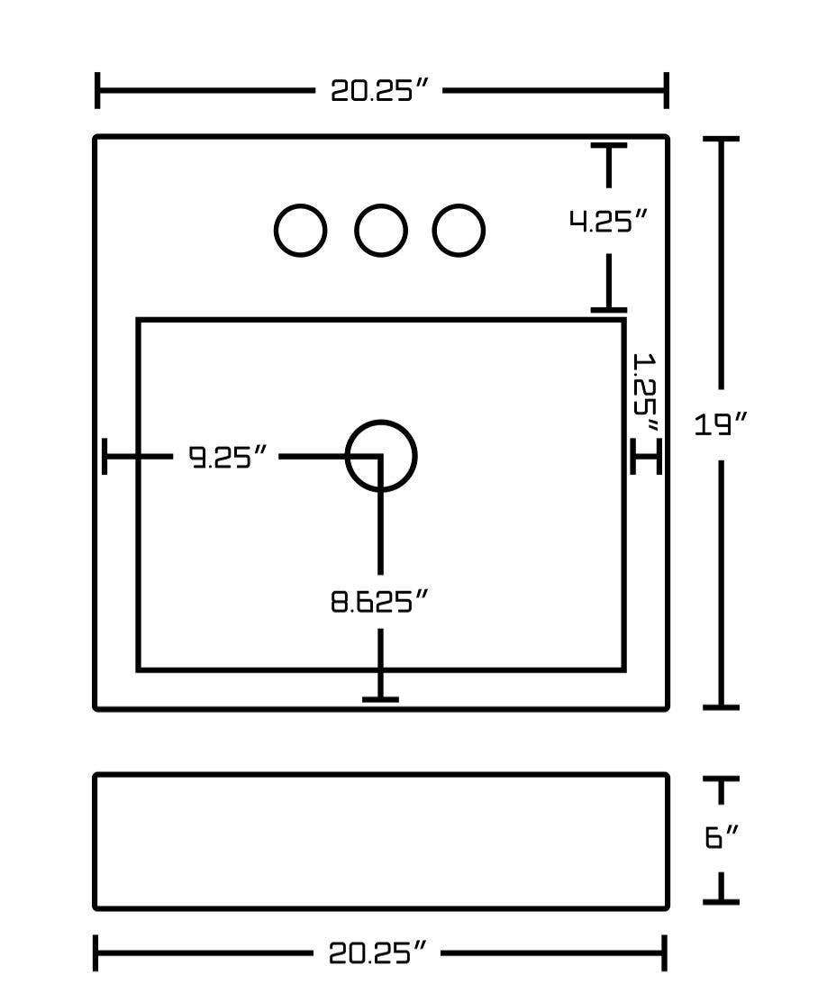 American Imaginations AI-19811 96.25-in. W Floor Mount Dawn Grey Vanity Set For 3H4-in. Drilling Black Galaxy Top