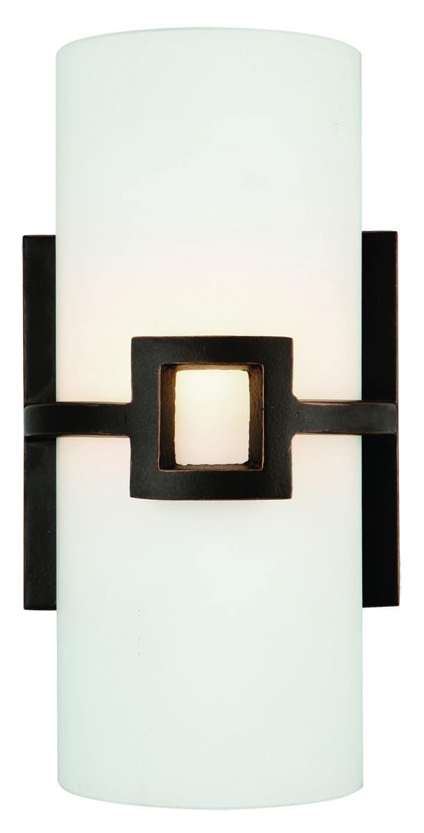 Design House 514604 Monroe 1-Light Wall Scone In Oil Rubbed Bronze, Frosted Glass