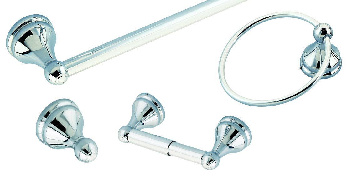 Design House 536698/706 Allante 4-Piece Bathroom Hardware Kit