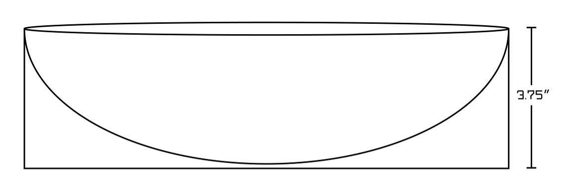American Imaginations AI-20282 13.75-in. W Above Counter White Vessel For 1 Hole Center Drilling