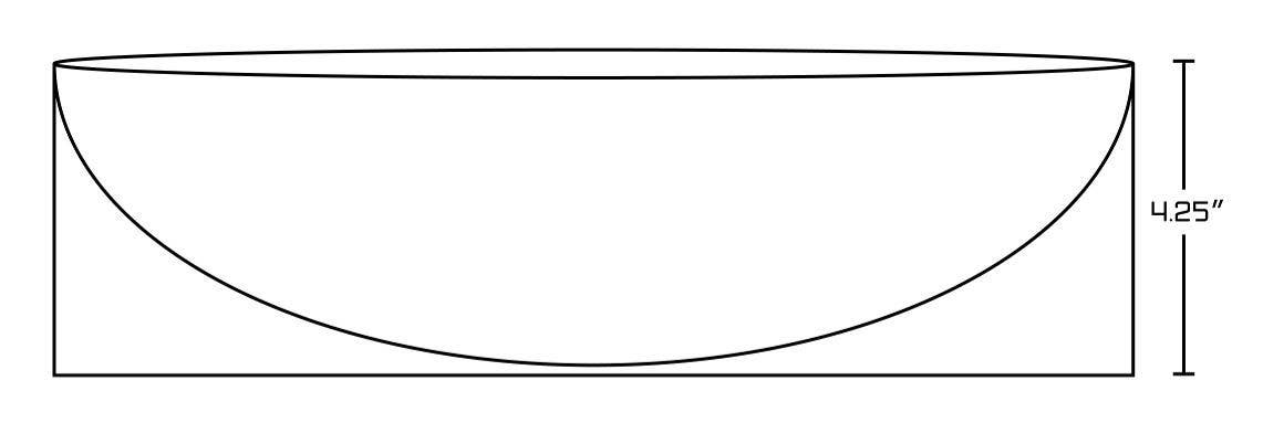 American Imaginations AI-20286 19.5-in. W Above Counter White Vessel For 3H8-in. Center Drilling