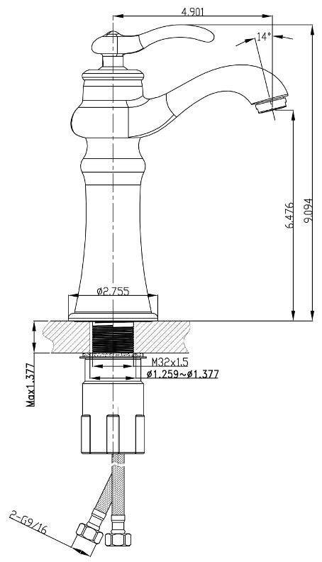 American Imaginations AI-22476 21.75-in. W Undermount White Vessel Set For Deck Mount Drilling - Faucet Included