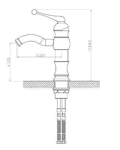 American Imaginations AI-22619 13.75-in. W Above Counter White Vessel Set For 1 Hole Center Faucet - Faucet Included