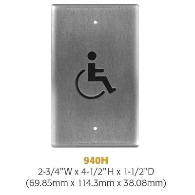 RCI 940 Rectangular Push Plate