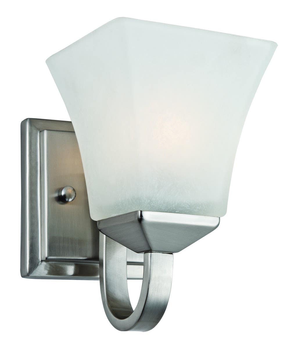 Design House 587/514 Torino Vanity Light w/ Snow Glass In Satin Nickel