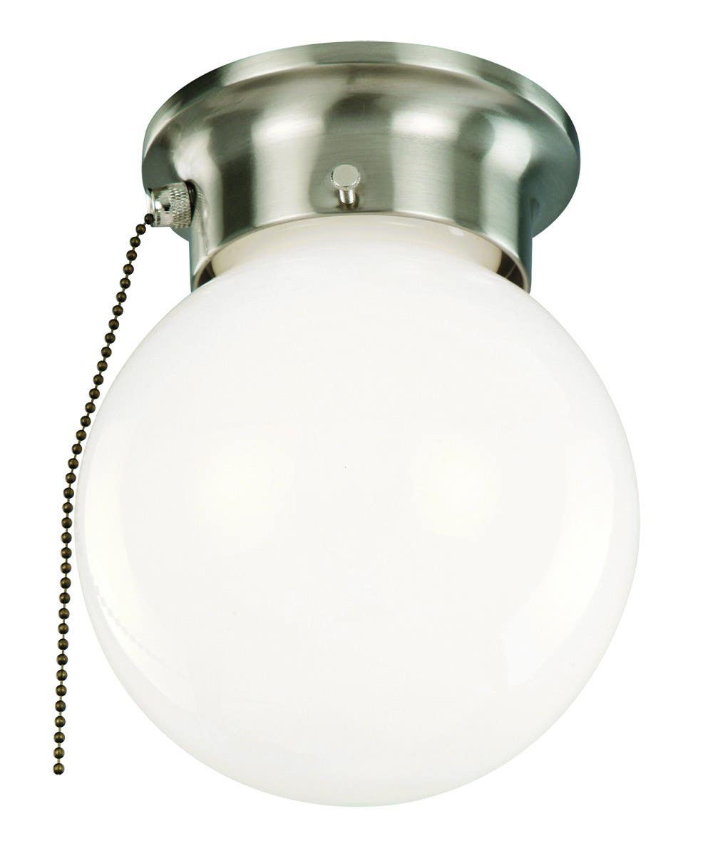 Design House 519264 Globe Style Ceiling Light w/ Pull Chain