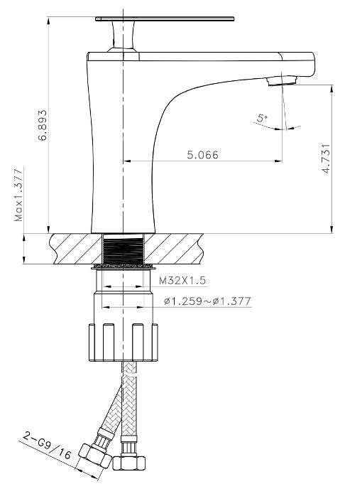 American Imaginations AI-26379 18-in. W Above Counter White Vessel Set For 1 Hole Center Faucet - Faucet Included