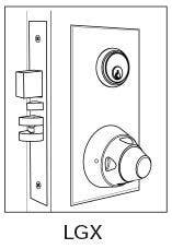 Cal-Royal LGX LG Trim Heavy Duty, Grade 1 Mortise Lockset,Finish-Satin Stainless Steel