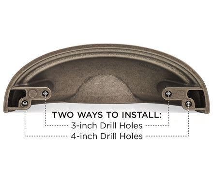 Amerock BP36640 Ashby Cup Pull, 3" or 4" CTC