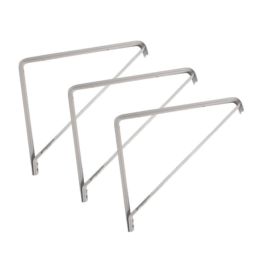 Design House 182733 11" Shelf Bracket, 3-Pack, White Finish