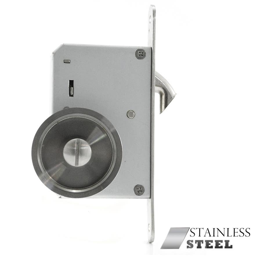 Jako CMY080 Mortise Lock F / Sliding Stainless Steel Round Pocket Door Lock