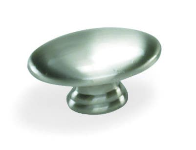 Laurey 52239 Series 1-1/2" Oval Nantucket Knob, Finish- Satin Pewter