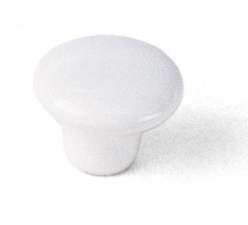 Laurey 02942 1-1/4" White Porcelain Cabinet Knob