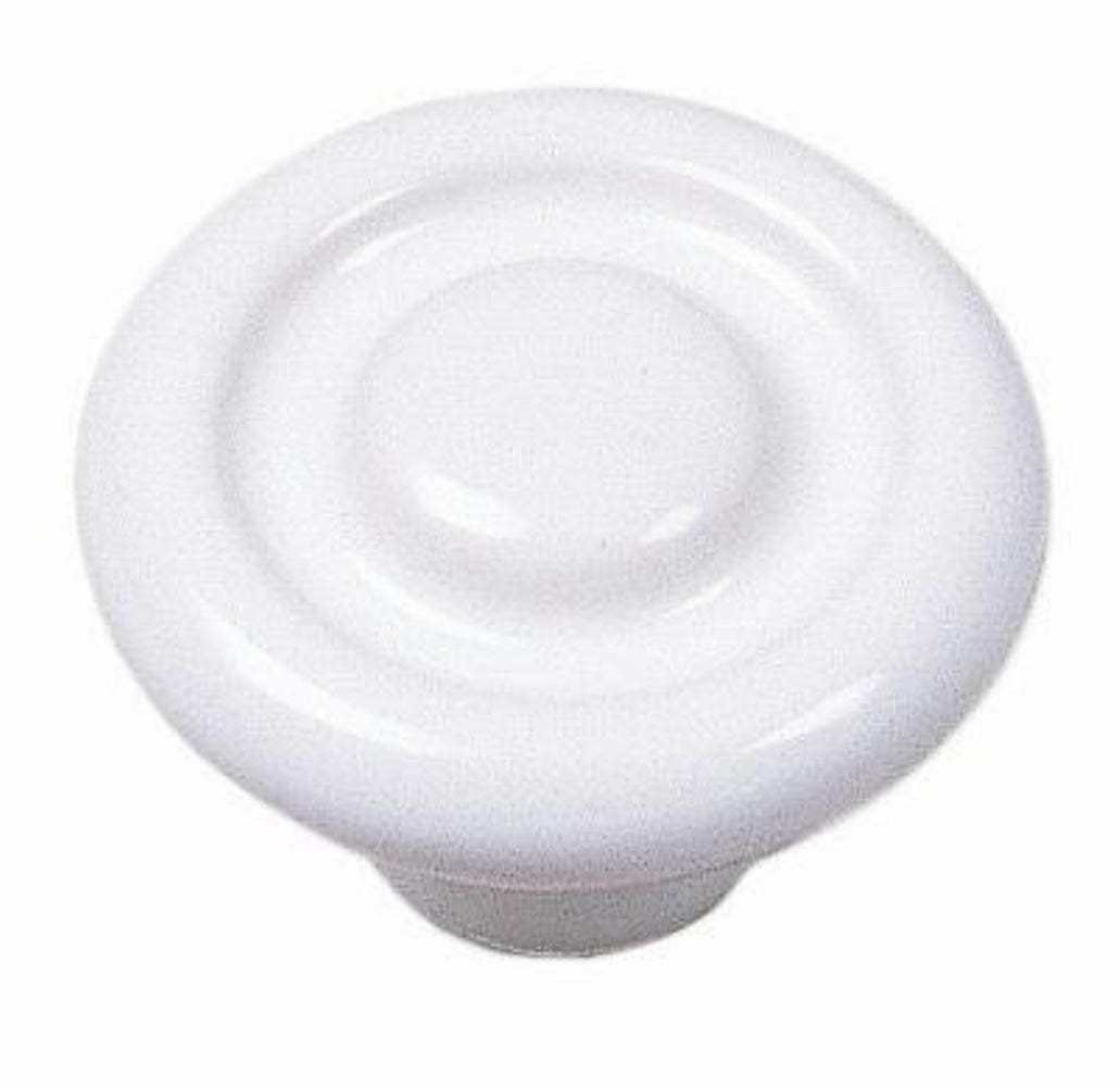 Laurey 01542 1-3/8" Circle Impression Porcelain Cabinet Knob
