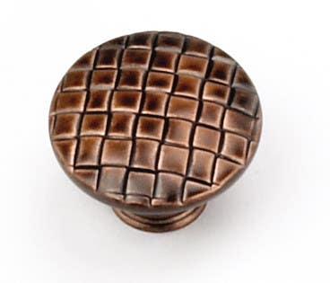 Laurey 24506 Series 1 1/4" Windsor Cross-Hatch Knob, Antique Nickel