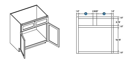 KCD Brooklyn Double Door Vanity