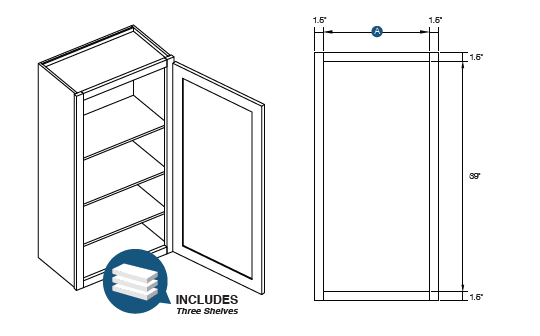 KCD Taylor Single Door Wall Cabinet