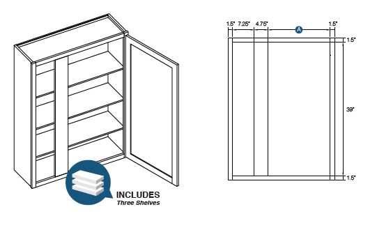 KCD Taylor Blind Wall Cabinet