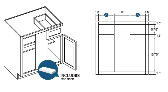 KCD Taylor Blind Base Cabinet