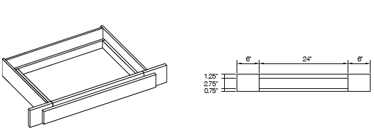 KCD Taylor Vanity Drawer with Drawer Box Upgrade