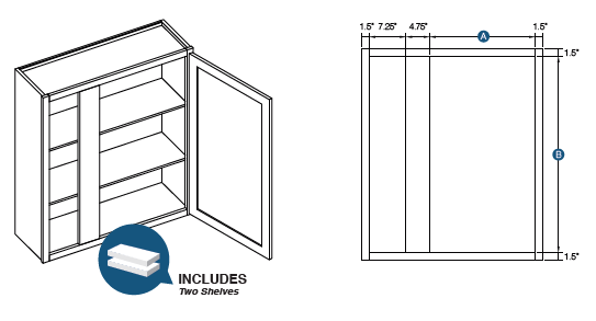 KCD Alex Blind Wall Cabinet