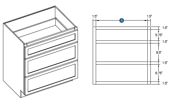 KCD Alex Drawer Base Cabinet