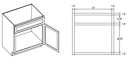 KCD Alex Single Door Vanity