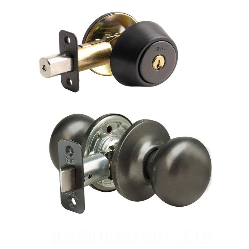 ACCENTRA (formerly Yale) 827-H Heritage Collection Grade 3 Horizon Entry Knob w/ Single Cylinder Deadbolt Combo Set
