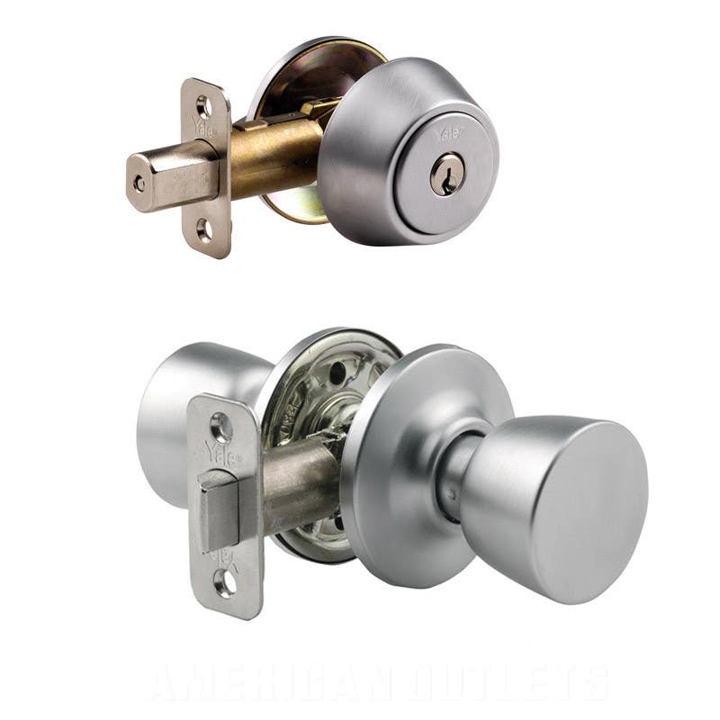 ACCENTRA (formerly Yale) 827-V Heritage Collection Grade 3 Valley Entry Knob w/ Single Cylinder Deadbolt Combo Set