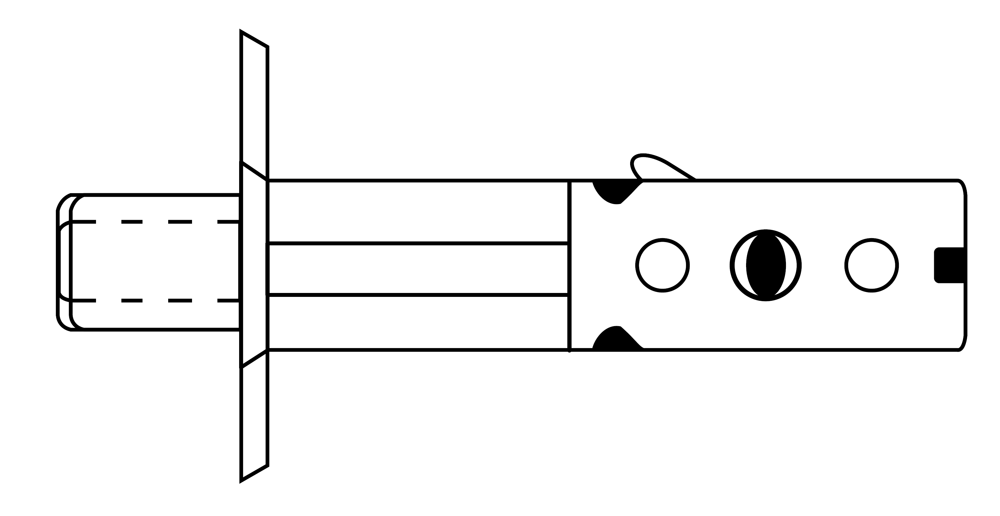 ACCENTRA (formerly Yale) YR014 Deadbolt Latch For 880 Deadbolt Only
